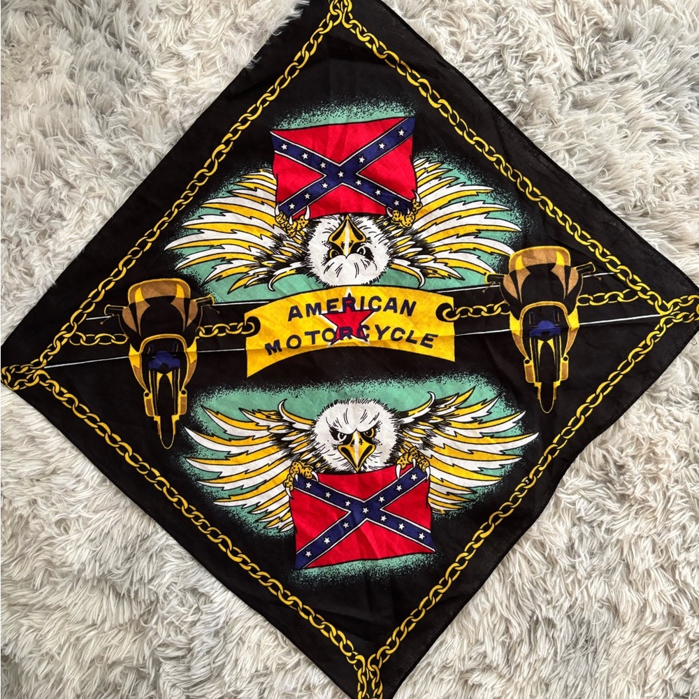 American Motorcycle Bandana with Eagle Design